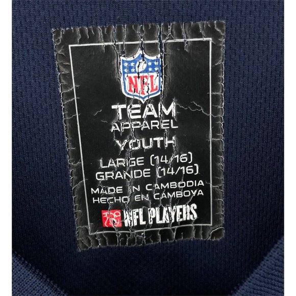 Seattle Seahawks NFL Football #3 Russell Wilson Blue Football Jersey Youth Large - Picture 4 of 4